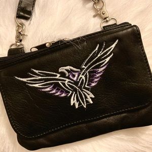 Real leather cross body bag